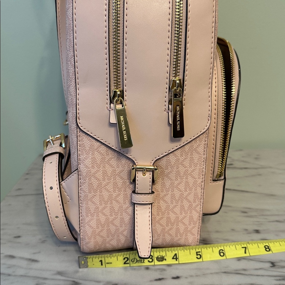 Michael Kors Jaycee Large Blush Logo Backpack Denim Transfer - Picture 14 of 16